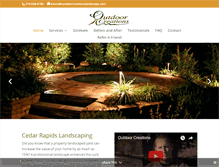 Tablet Screenshot of outdoorcreationslandscape.com